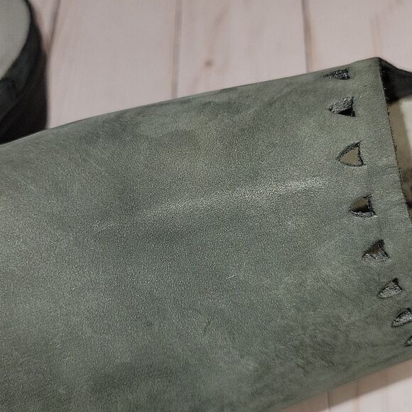 Mephisto Mobils Clog Shoes Suede Mules Black  Perforated Cut outs  Slip-on 37 - Picture 6 of 12